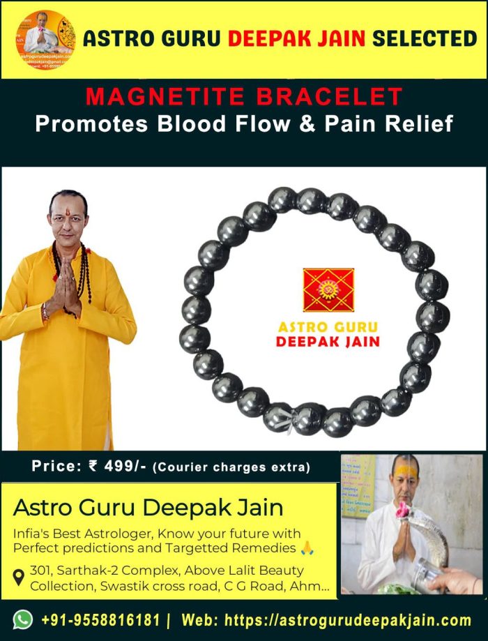 Magnetic Charisma Magnetite Bracelet – Strength, Balance & Attraction Jewelry – Navgraha.in - Image 2