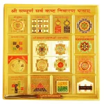 Shree Sampurna Sarv Kasht Nivaran Yantram Gold Plated 6x6 Inch with Frame – Navgraha.in - Image 3