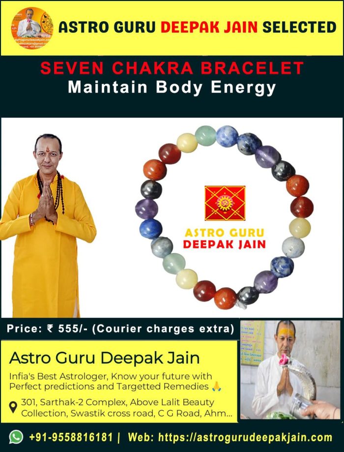7 Chakra Bracelet – Spiritual Journey, Energy Balance & Well‑Being Jewelry – Navgraha.in - Image 2