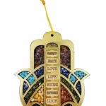 Seven Chakra Hamsa Hand Hanging - Seven Chakra Mangal Hath