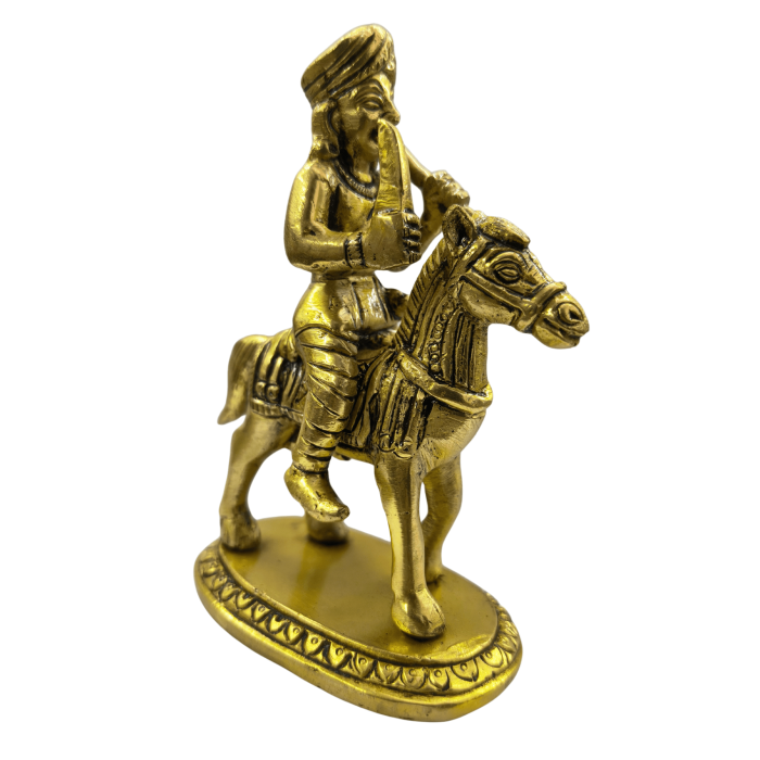 Brass Shetaliyaveer Maharaj Idol – 4.1 Inch Idol | Deity Idol Exclusive Collection - Image 1