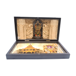 Prabhu Sri Ram Lalla Pattabhisheka in Ayodhya Mandhir Gold Plated Box Corporate Gift size 8 x 4 inch | Premium Corporate Gift for Divine Blessings