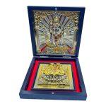 Standing Vel Murugan with Peacock Charan Padhukas in 4 x 4 inch | Divine Footprints for Blessings & Prosperity