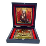 Kanchi Mahaperiyava Sri Sankaracharya Gold-Plated Padam Box 4 x 4 inch | Authentic Spiritual Product for Divine Connection