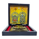 Tirupati Padmavati Balaji Gold‑Plated Padam Box 4 x 4 inch | Authentic Spiritual Product Divine Connection Symbolism