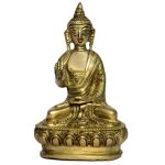 Buddha Medium Plain Brass – Premium Brass Deity Idol for Home & Temple