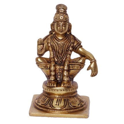 Ayyappan Brass God Collectible Idol | Lord Ayyappan for Dharma & Spiritual Protection