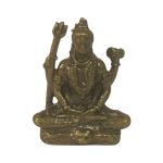 Brass Shiv Statue for D&eacute;cor Home and Car Dashboard 1.3&Prime; Inch &ndash; Premium Brass Deity Idol for Home & Temple