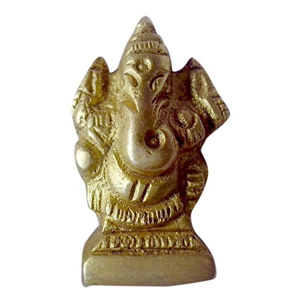 Mansi-37-1.jpg Car Dashboard Ganesha Brass Collectible – Premium Brass Deity Idol for Home & Temple - Image 1