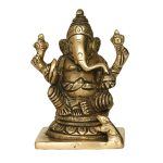 Brass Ganesha Super Fine Finishing Idol 3.6 Inch | Premium Ganesha Divine Blessings Symbolism & Prosperity
