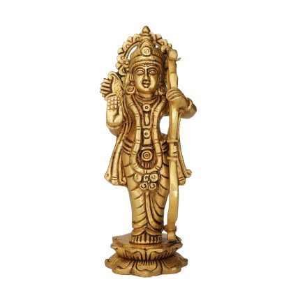 Brass Ram Ji Handicraft 7.8 Inch – Premium Brass Deity Idol for Home & Temple