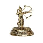 Brass Ram Statue Collectible Handicraft 2.5&Prime; Inch Height &ndash; Premium Brass Deity Idol for Home & Temple