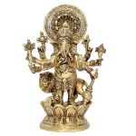 Brass Drsati Ganesha Super Fine Finishing Idol 9&Prime; Inch | Premium Ganesha Divine Blessings Symbolism & Prosperity