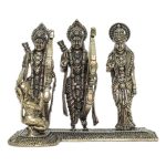 Brass Religious Decor Ram Darbar Statue 2.9 Inch Height – Premium Brass Deity Idol for Home & Temple