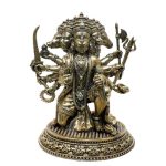 Brass Panchmukhi Hanuman Idol Spiritual Decor 7 Inch Height | Lord Hanuman for Strength & Devotional Power