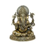 Brass Statue Of Ganesha Spiritual Decor And Temple Decor 6.5 Inch Height &ndash; Premium Brass Deity Idol for Home & Temple
