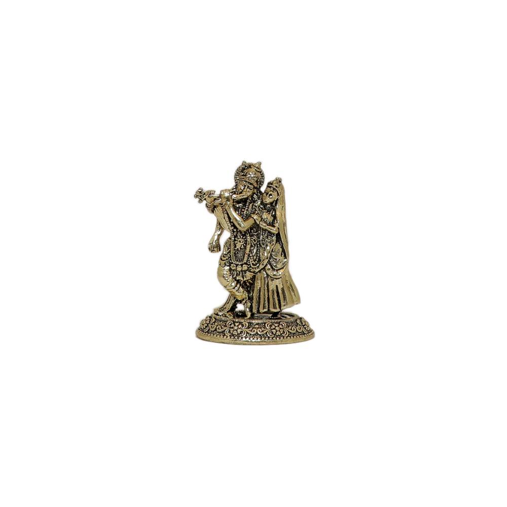 bh10449_1-1.jpg Brass Radha Krishna God Idol 2″ Inch | Divine Radha Krishna Brass for Eternal Love & Harmony - Image 1