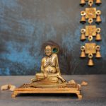 Brass Swami Samarth Idol Art Brass Murti For Decor 3.6&Prime; Inch Height &ndash; Handcrafted for Pooja Room & Spiritual D&eacute;cor