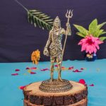 Brass Standing Shiva Statue 7.8&Prime; Inch &ndash; Premium Brass Deity Idol for Home & Temple