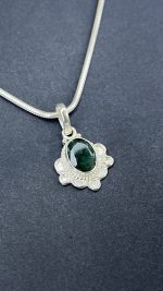 Emerald Silver Pendant | Approx 3.5 Carat | Certified 925 sterling silver jewellery | Natural Emerald for Wisdom & Healing - Image 5