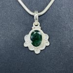 Emerald Silver Pendant | Approx 3.5 Carat | Certified 925 sterling silver jewellery | Natural Emerald for Wisdom & Healing - Image 2
