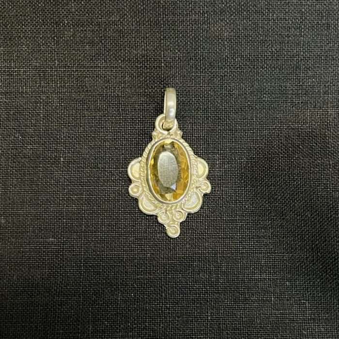 Natural Citrine Silver Pendant | Approx 3.5 Carat | Certified 925 Sterling Silver Jewellery | Natural Citrine for Success & Abundance - Image 2