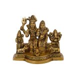 Brass Shiv family Idol for Puja Room Gift Items Collectible Handicraft Art 3.1&Prime; Inch &ndash; Handcrafted for Pooja Room & Spiritual D&eacute;cor