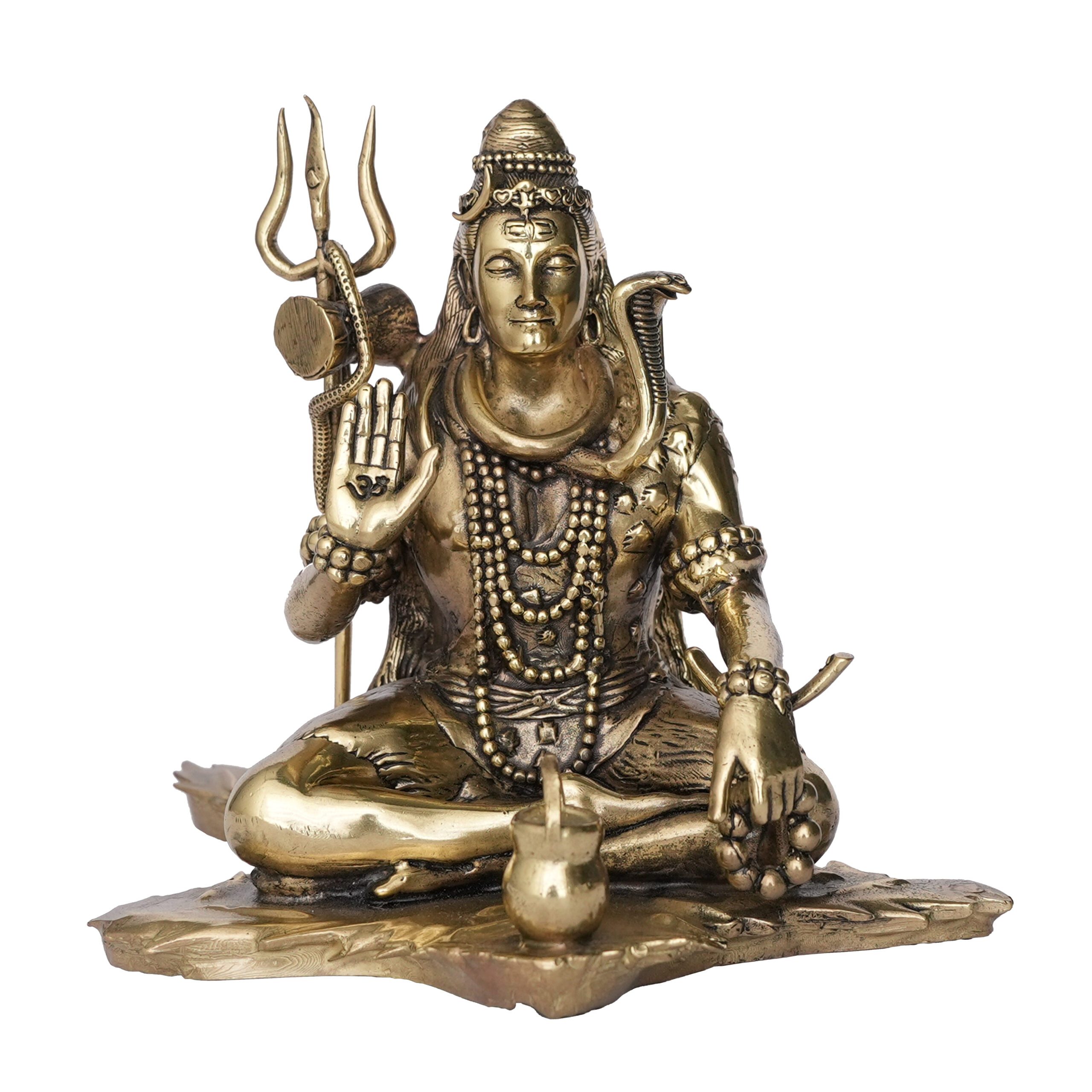 kbh09576_1-scaled-1-1.jpg Brass Sankar Statue – 6.2 Inch Height – Premium Brass Deity Idol for Home & Temple - Image 1