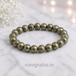 Raw Pyrite Bracelet for Wealth Attraction & Abundance, 8mm