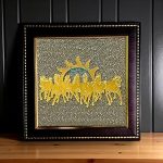 Seven Horses Pyrite Photo Frame for Wealth & Prosperity Manifestation, 6x6 inch