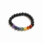 7 Chakra Lava Stone Bracelet for Spiritual Balance & Energy Alignment, 8mm - Image 2