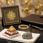 Ultimate Business Growth Combo: Citrine 10mm Bracelet + Pyrite Shree Yantra Frame + Raw Pyrite Stone + 3-Inch Laxmi Pyramid | Accelerate Wealth & Prosperity |