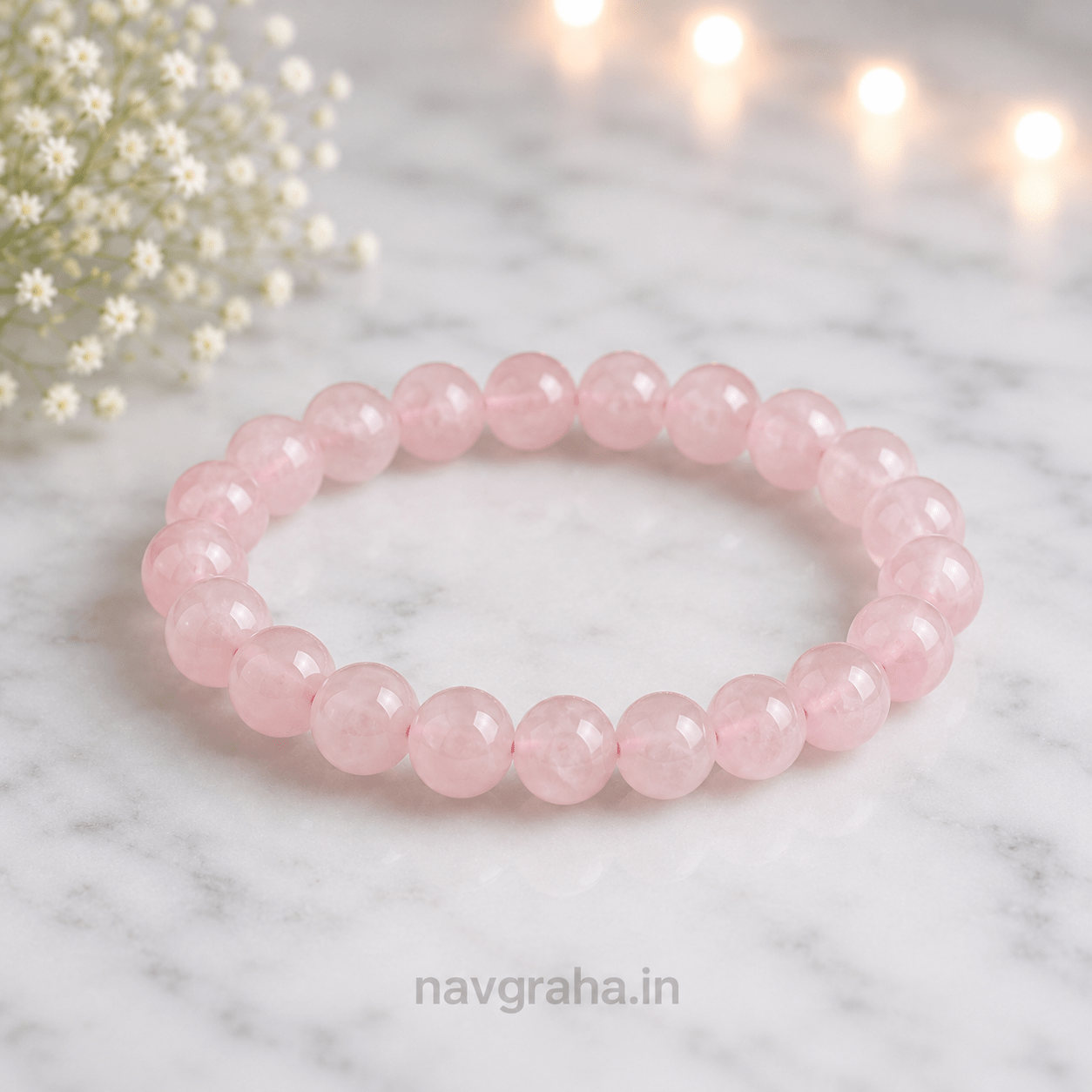 b633450b-7ca0-4544-b8dd-e5f02b3bd826 Rose Quartz Bracelet for Unconditional Love & Heart Opening, 8mm - Image 1