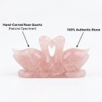 Rose Quartz Love Swan small (100-120gms)  – Compact Romantic Symbol for Pocket & Altar Carrying - Image 2