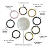 All In One Complete Manifestation Kit + Free Selenite Plate (8 Crystal Bracelets for Abundance, Protection & Healing) - Image 3