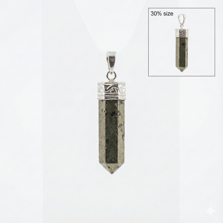 Pyrite Pencil Pendant