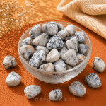 Merlinite Tumble Stones | 100 Grams | Crystal for Magic, Duality & Deep Spiritual Insight | Navgraha.In