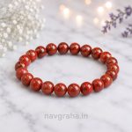 Red Jasper Crystal Bracelet | Natural Gemstone Beads | Grounding, Strength & Root Chakra Stability | Navgraha.In