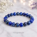 Lapis Lazuli Crystal Bracelet | Natural Gemstone Beads | Wisdom, Truth & Confident Communication | Navgraha.In
