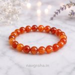 Carnelian Crystal Bracelet | Natural Gemstone Beads | Vitality, Creativity & Courageous Action | Navgraha.In