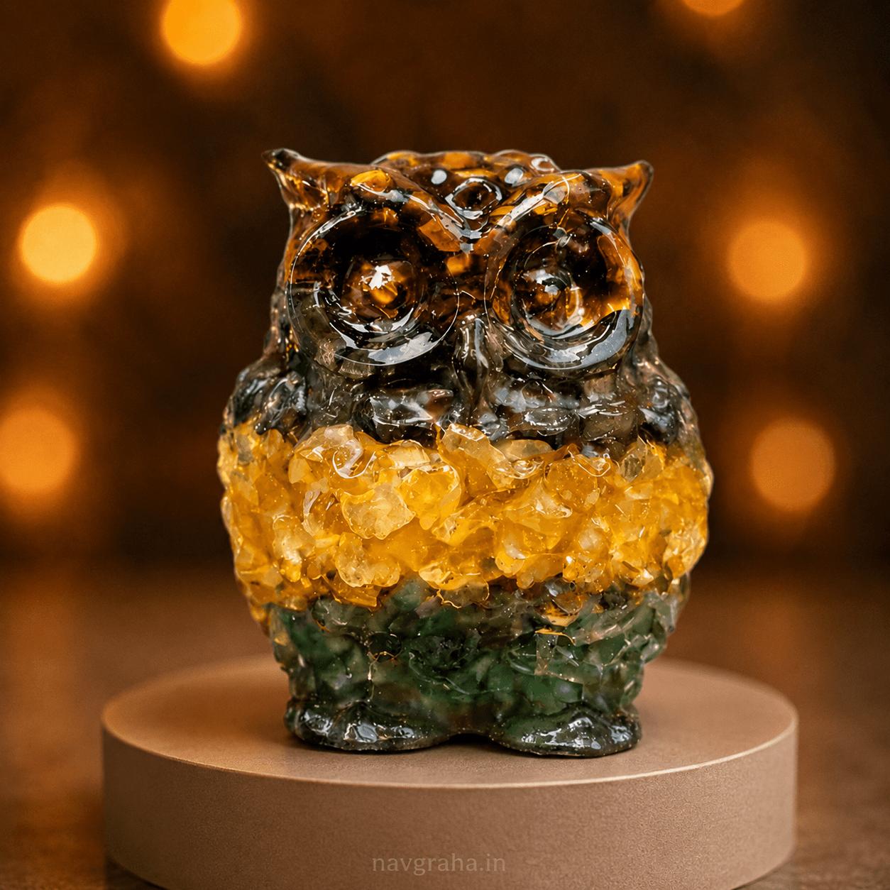 89fa29ba-d6c7-43c5-bf67-6cae6dcd2f05 Money Magnet Owl | Multi-Crystal Prosperity Figurine for Wealth Attraction & Financial Abundance | Navgraha.In - Image 1
