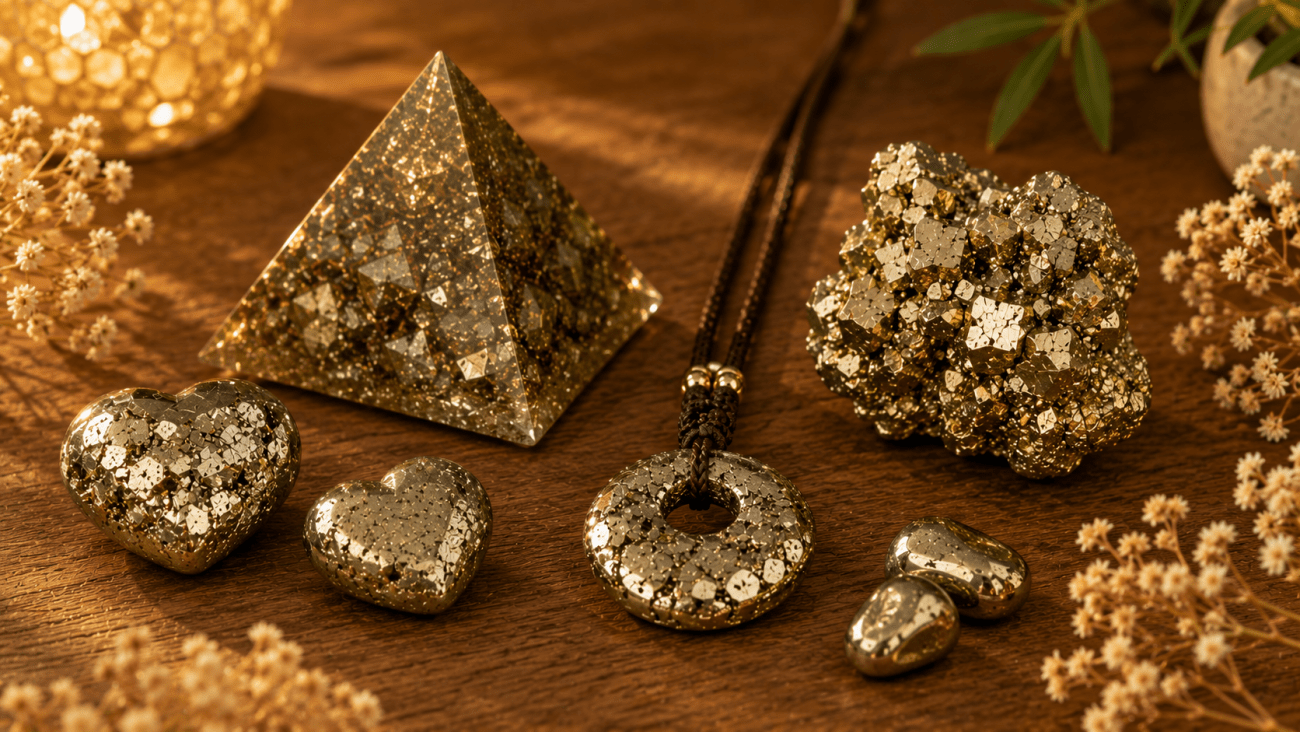 The complete Navgraha.In pyrite collection &mdash; every form of pyrite for every wealth intention