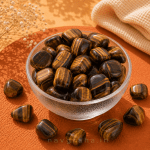 Tiger Eye Tumble Stones | 100 Grams | Crystal for Courage, Focus, Protection & Grounded Confidence | Navgraha.In