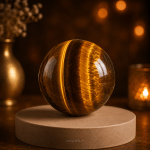 Tiger Eye Crystal Ball | Approx 1 Kg Grand Sphere | Premium Display & Healing Centrepiece for Power, Courage & Protection | Navgraha.In