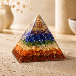 7 Chakra Laxmi Pyramid | Seven Chakra Crystal Pyramid for Energy Balancing, Prosperity & Positive Vibrations | Navgraha.In