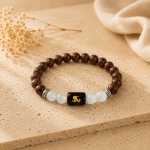 Capricorn (मकर राशि) Zodiac Bracelet | Garnet & Milky Quartz | Natural Crystal Rashi Bracelet for Inner Strength And Emotional Balance | Navgraha.In