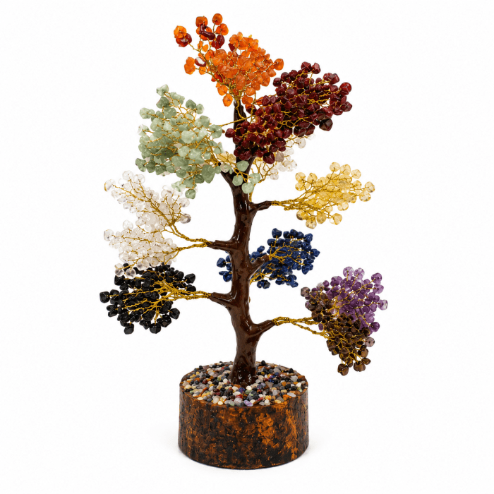 Navgraha Crystal Tree | 500 Beads | Nine Planetary Gemstone Tree for Cosmic Balance, Vastu Harmony & Positive Energy | Navgraha.In - Image 2