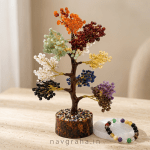 Navgraha Special Combo | Navgraha Crystal Tree + Navgraha Bracelet with FREE Selenite Plate | Complete Nine-Planet Balancing Set | Navgraha.In