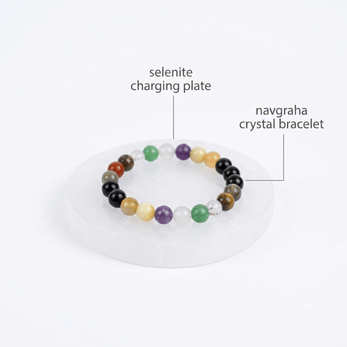 Navgraha Special Combo | Navgraha Crystal Tree + Navgraha Bracelet with FREE Selenite Plate | Complete Nine-Planet Balancing Set | Navgraha.In - Image 4