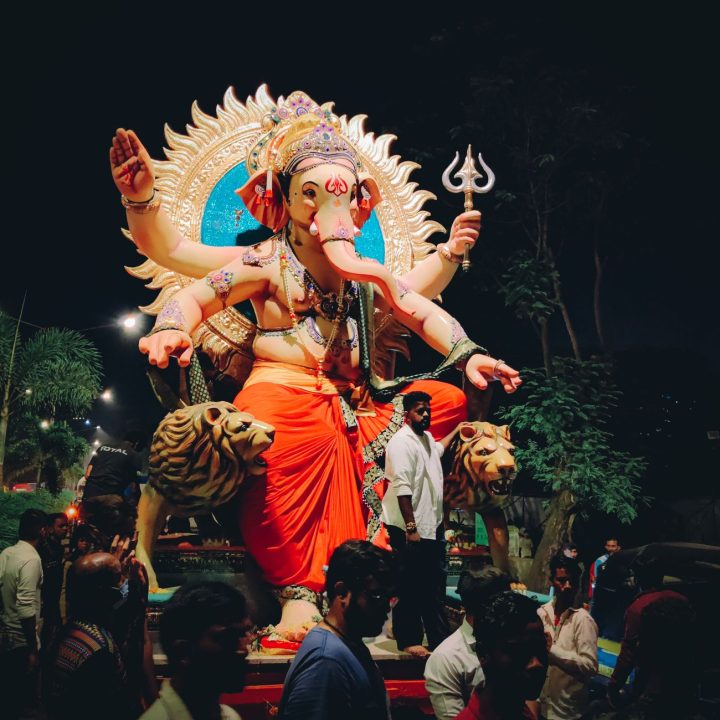 people in a hindu festival
